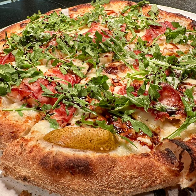 Prosciutto & Pear Pizza.