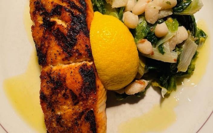 Grilled Salmon Entree.