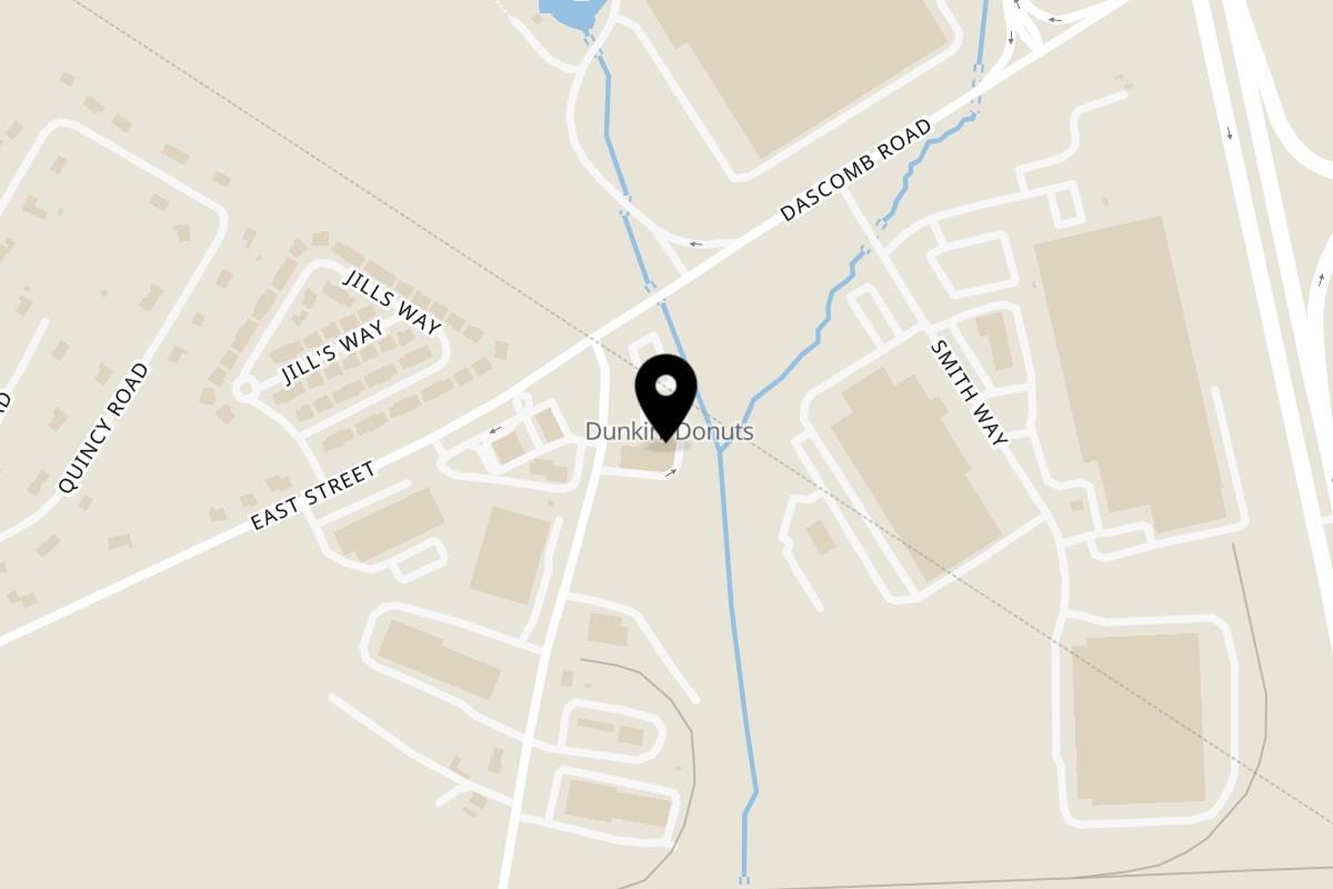 Map showing the location of Luna Rossa on 1699 Shawsheen St in Tewksbury